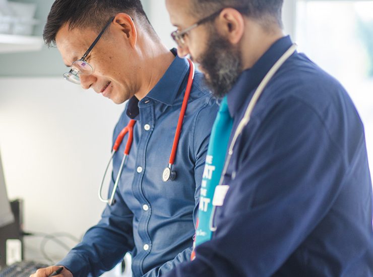 Canuck Place doctor training fellow during fellowship program offered at Canuck Place