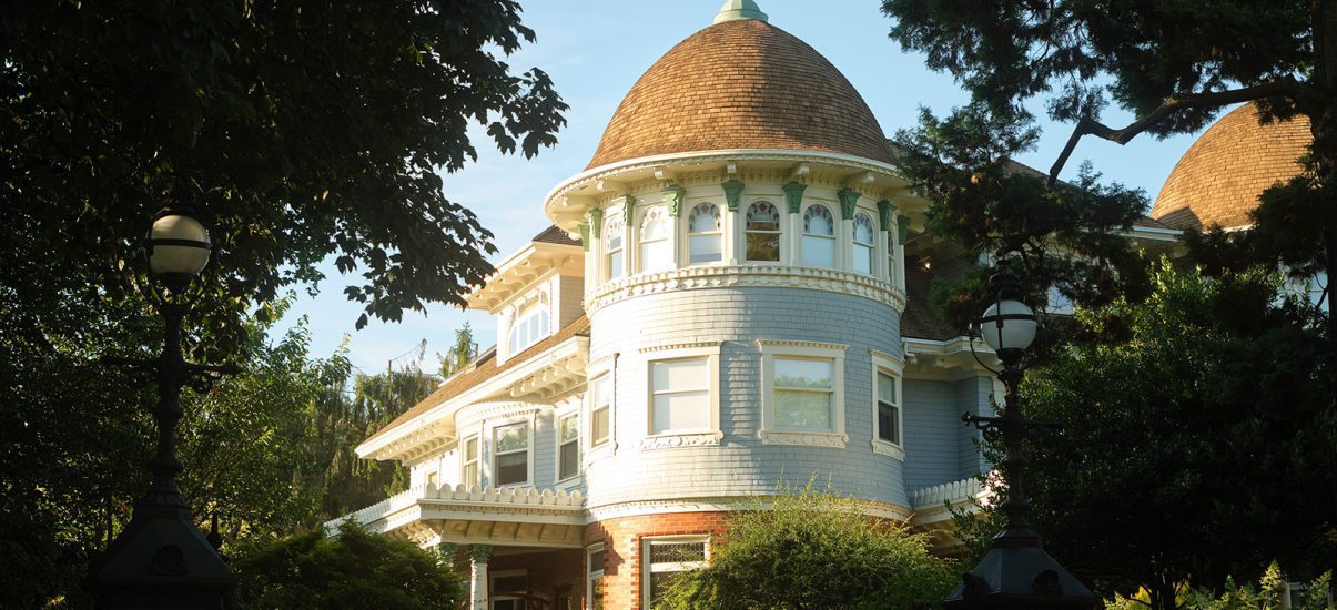 Exterior of Canuck Place Children's Hospice during golden hour