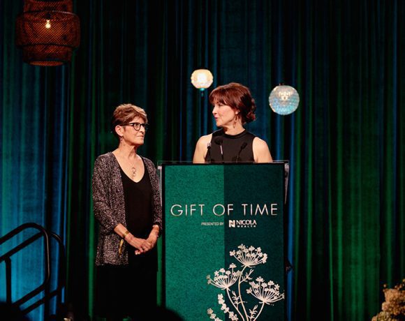 Canuck Place Nurse speakers at Gift of Time stage