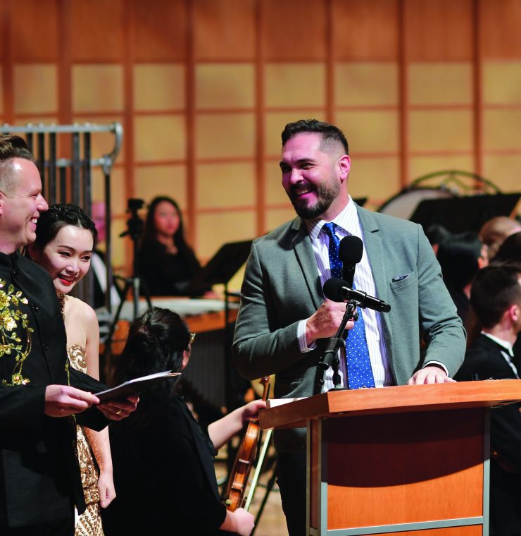 Amber Financial with Canuck Place representative during the first annual Lunar New Year Concert