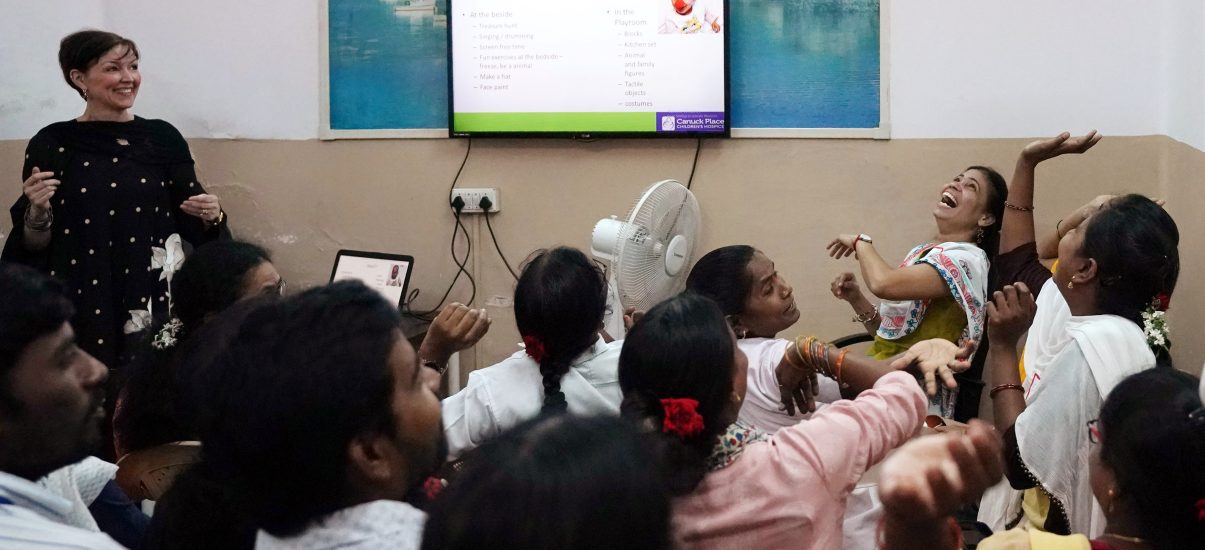Camara van Breemen, Canuck Place Nurse Practitioner Lead & Director, Community Care and Provincial Outreach with clinicians in India